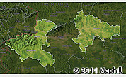Satellite Map of Zagreb, darken