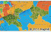 Satellite Map of Zagreb, political outside