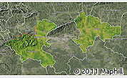 Satellite Map of Zagreb, semi-desaturated