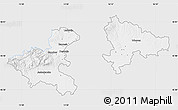 Silver Style Map of Zagreb, single color outside