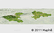 Satellite Panoramic Map of Zagreb, lighten