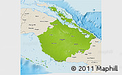 Physical 3D Map of Camaguey, shaded relief outside