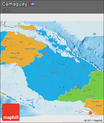 Political 3D Map of Camaguey