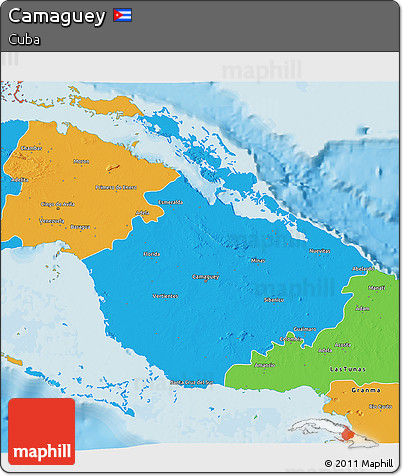 Political 3D Map of Camaguey