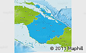 Political 3D Map of Camaguey, physical outside