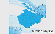 Political 3D Map of Camaguey, single color outside