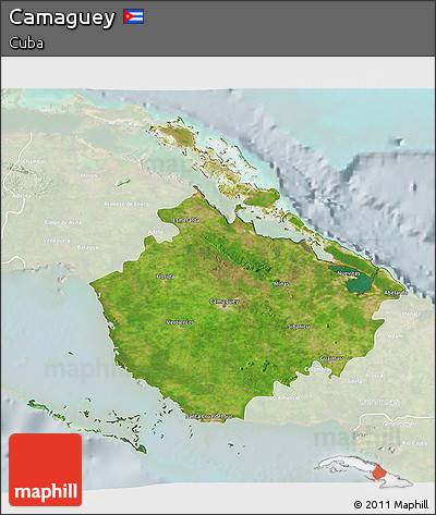 Satellite 3D Map of Camaguey, lighten