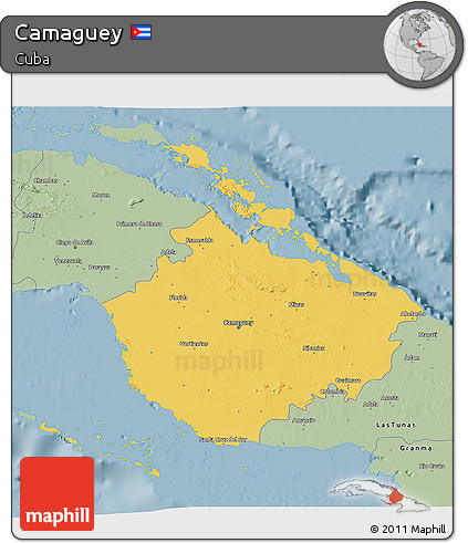Savanna Style 3D Map of Camaguey