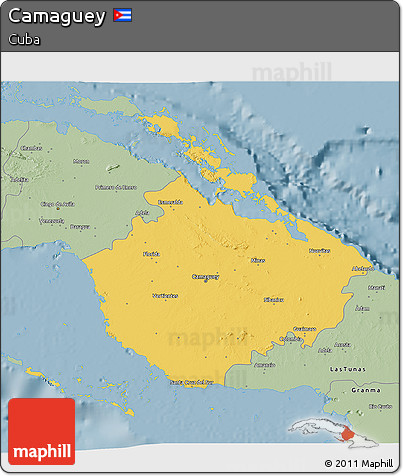 Savanna Style 3D Map of Camaguey
