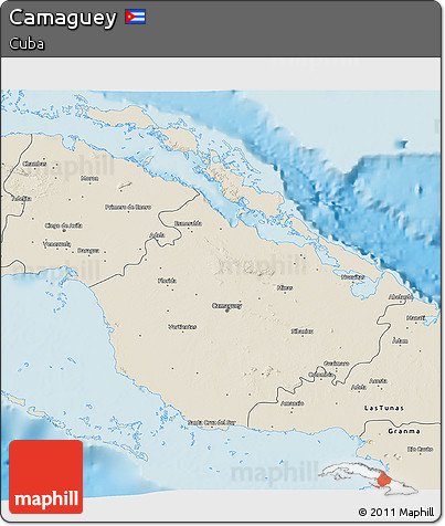 Shaded Relief 3D Map of Camaguey
