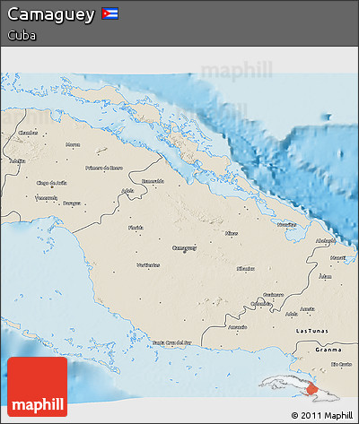Shaded Relief 3D Map of Camaguey