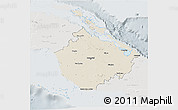 Shaded Relief 3D Map of Camaguey, lighten, semi-desaturated