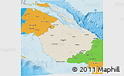 Shaded Relief 3D Map of Camaguey, political outside