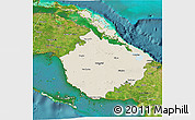 Shaded Relief 3D Map of Camaguey, satellite outside