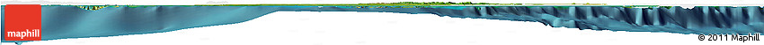 Satellite Horizon Map of Camaguey, single color outside
