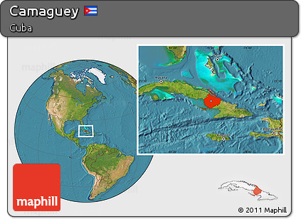 Satellite Location Map of Camaguey