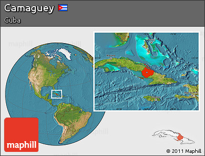 Satellite Location Map of Camaguey