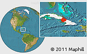 Satellite Location Map of Camaguey, highlighted country