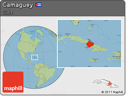 Savanna Style Location Map of Camaguey