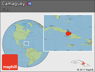 Savanna Style Location Map of Camaguey