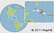 Savanna Style Location Map of Camaguey, highlighted country, within the entire country