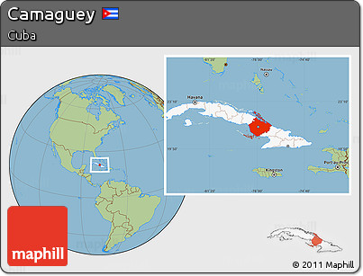 Savanna Style Location Map of Camaguey, highlighted country