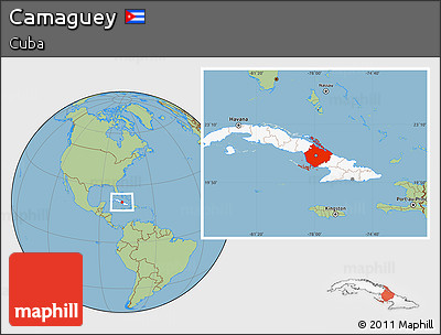 Savanna Style Location Map of Camaguey, highlighted country