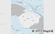 Gray Map of Camaguey, single color outside