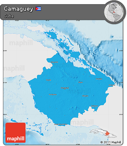 Political Map of Camaguey, single color outside
