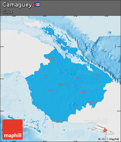 Political Map of Camaguey, single color outside