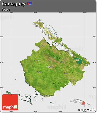 Satellite Map of Camaguey, cropped outside