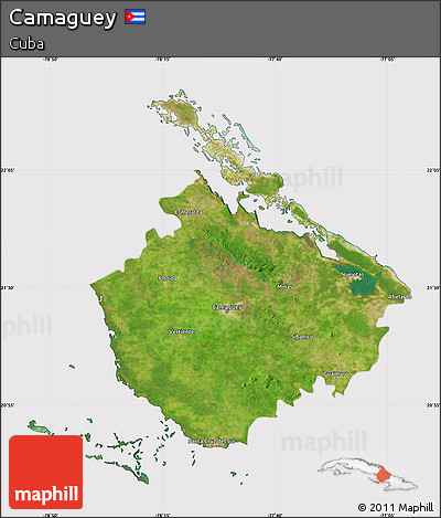 Satellite Map of Camaguey, cropped outside