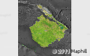 Satellite Map of Camaguey, darken, desaturated