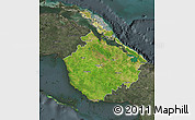 Satellite Map of Camaguey, darken, semi-desaturated