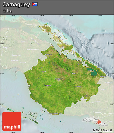 Satellite Map of Camaguey, lighten