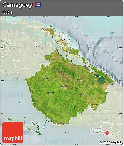 Satellite Map of Camaguey, lighten