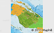 Satellite Map of Camaguey, political outside