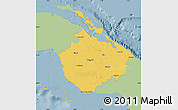 Savanna Style Map of Camaguey, single color outside