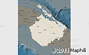 Shaded Relief Map of Camaguey, darken