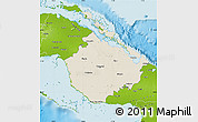 Shaded Relief Map of Camaguey, physical outside