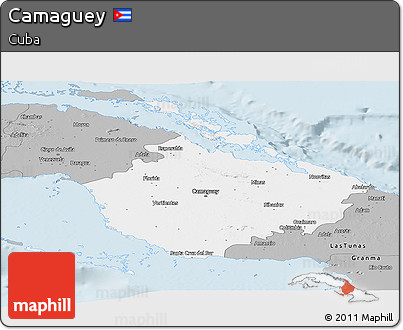 Gray Panoramic Map of Camaguey