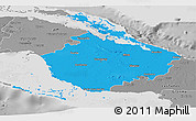 Political Panoramic Map of Camaguey, desaturated