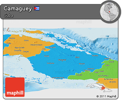 Political Panoramic Map of Camaguey