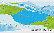 Political Panoramic Map of Camaguey, physical outside