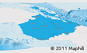 Political Panoramic Map of Camaguey, single color outside