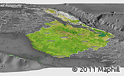 Satellite Panoramic Map of Camaguey, desaturated