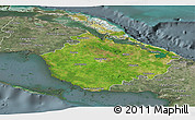 Satellite Panoramic Map of Camaguey, semi-desaturated