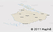 Shaded Relief Panoramic Map of Camaguey, cropped outside