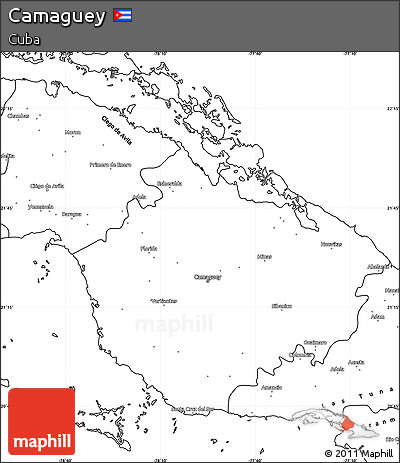 Blank Simple Map of Camaguey