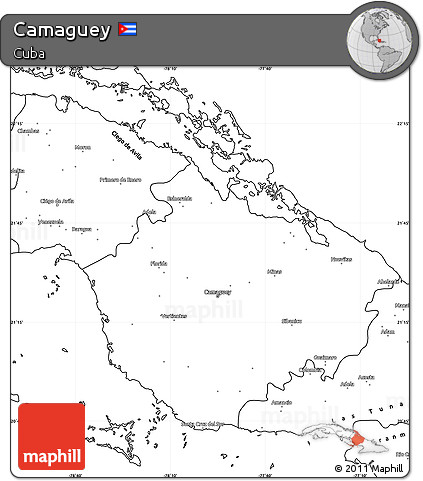 Blank Simple Map of Camaguey